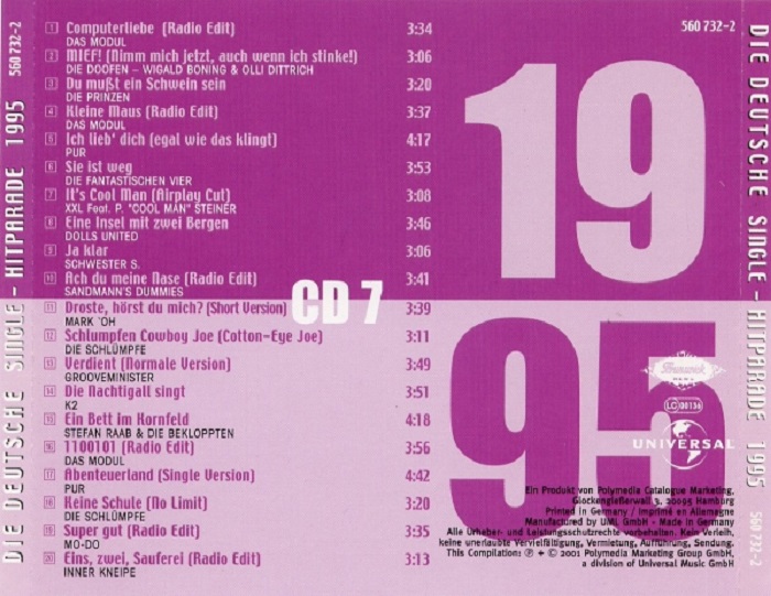 2001 - VA - Die Deutsche Single Hitparade 1995 - Back.jpg