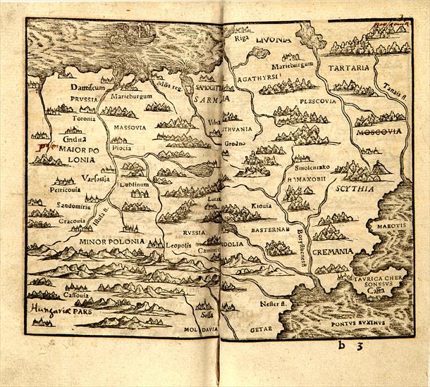Mapy Polski - STARE4 - 1578 Sarmacja_Rudimentorum_cosmographorum_____Ioannis_Honteri_1578.jpg