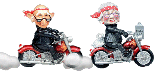 DZIADKOWIE  - - dziadki na motorze.gif
