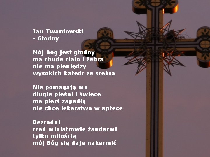 Ks.Jan Twardowski-krzyż - ks. Jan Twardowski -  Głodny.jpg