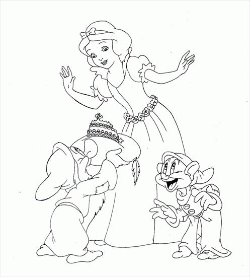 Księżniczki Disneya - Księżniczki Disneya Śnieżka - kolorowanka 22.GIF